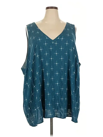 Pre-owned Torrid Sleeveless Blouse In Teal