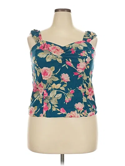 Pre-owned Torrid Sleeveless Blouse In Teal