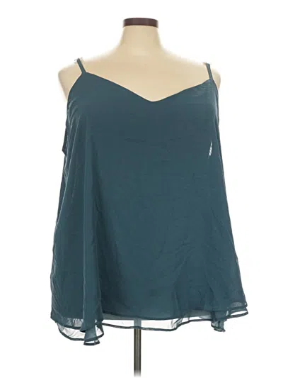 Pre-owned Torrid Sleeveless Blouse In Teal