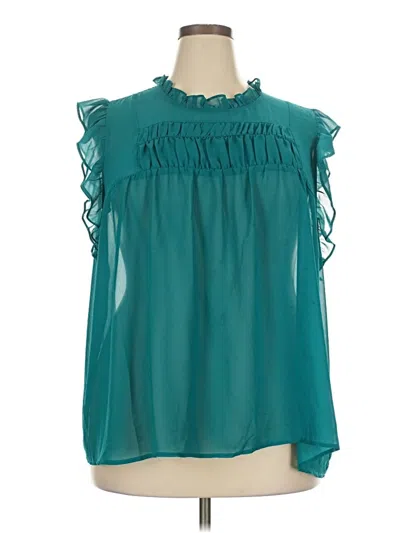 Pre-owned Torrid Sleeveless Blouse In Teal