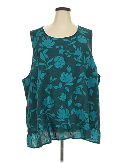 Pre-owned Torrid Sleeveless Blouse In Teal