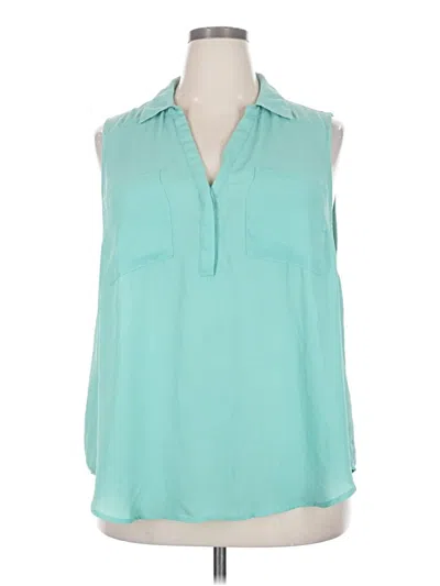 Pre-owned Torrid Sleeveless Blouse In Teal