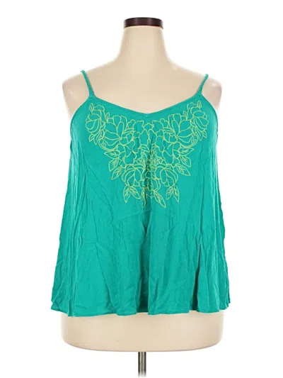 Pre-owned Torrid Sleeveless Blouse In Teal