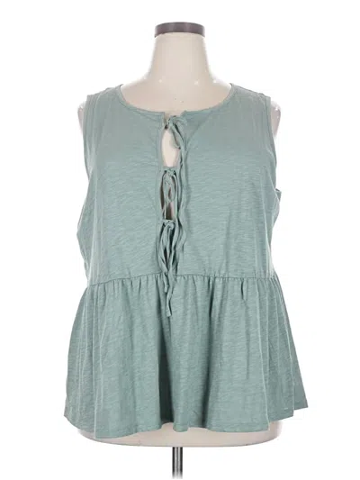 Pre-owned Torrid Sleeveless Blouse In Teal