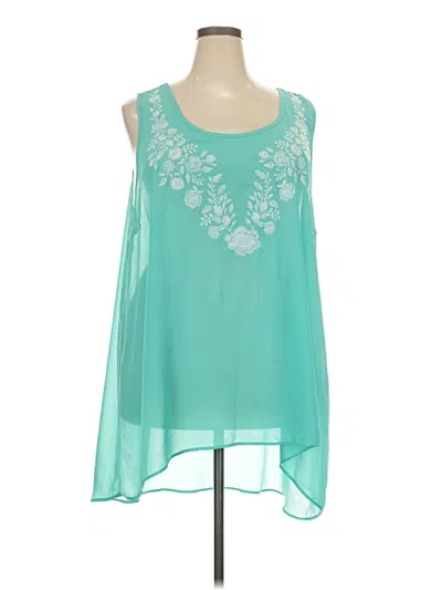 Pre-owned Torrid Sleeveless Blouse In Teal