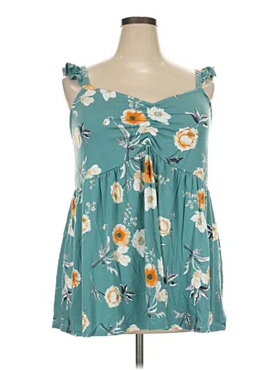 Pre-owned Torrid Sleeveless Blouse In Teal
