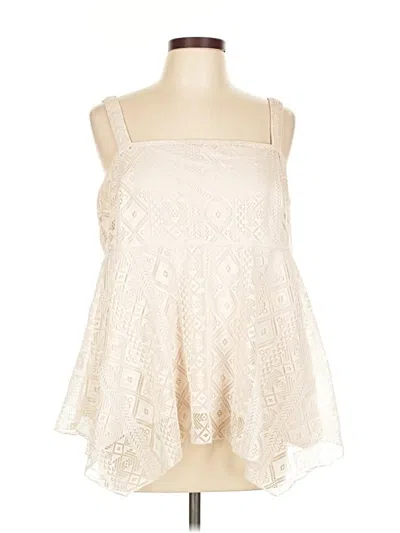 Pre-owned Torrid Sleeveless Blouse In White