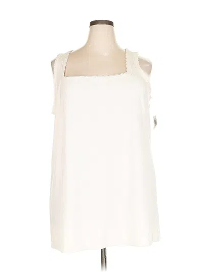 Pre-owned Torrid Sleeveless Blouse In White