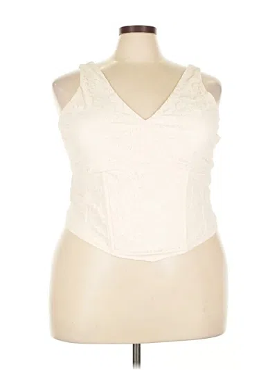 Pre-owned Torrid Sleeveless Blouse In White