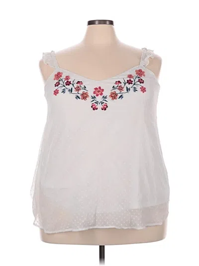 Pre-owned Torrid Sleeveless Blouse In White