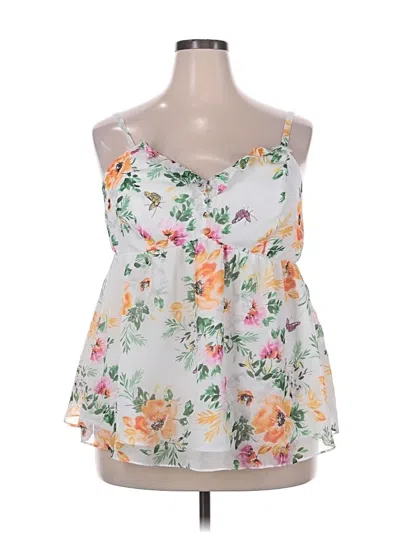 Pre-owned Torrid Sleeveless Blouse In White