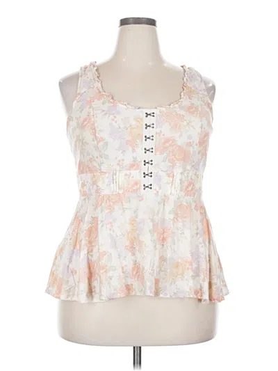 Pre-owned Torrid Sleeveless Blouse In White