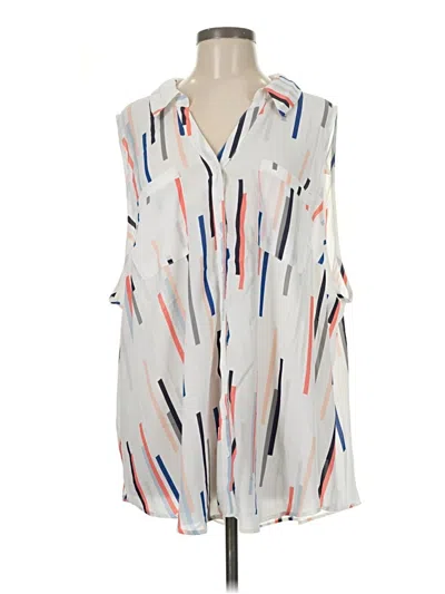 Pre-owned Torrid Sleeveless Blouse In White