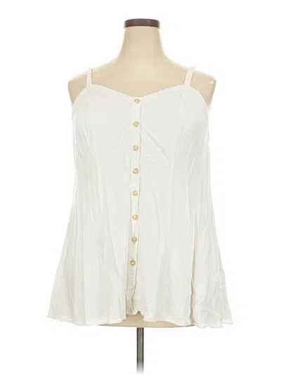 Pre-owned Torrid Sleeveless Blouse In White