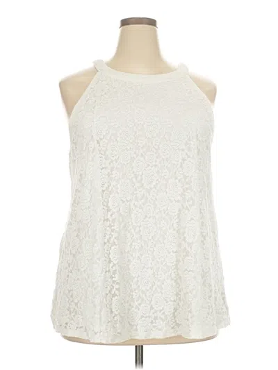 Pre-owned Torrid Sleeveless Blouse In White