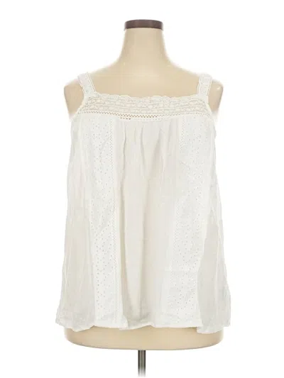 Pre-owned Torrid Sleeveless Blouse In White