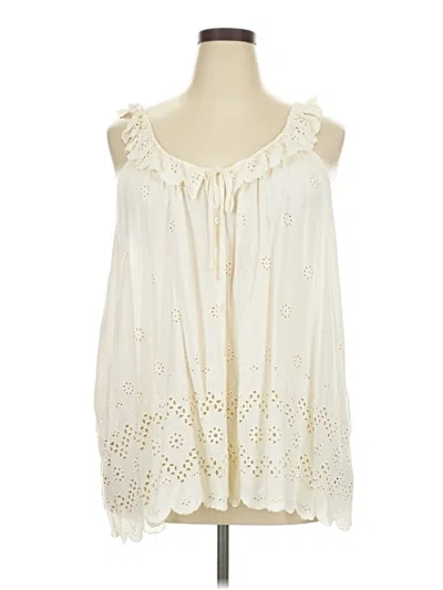 Pre-owned Torrid Sleeveless Blouse In White