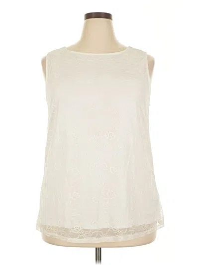 Pre-owned Torrid Sleeveless Blouse In White
