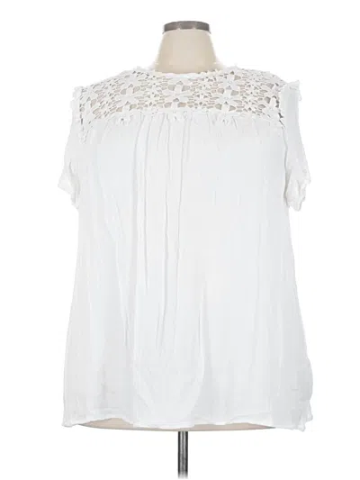 Pre-owned Torrid Sleeveless Blouse In White