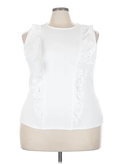 Pre-owned Torrid Sleeveless Blouse In White