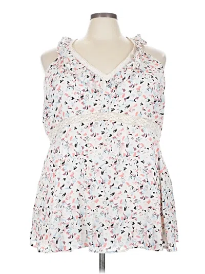 Pre-owned Torrid Sleeveless Blouse In White