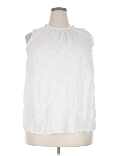 Pre-owned Torrid Sleeveless Blouse In White