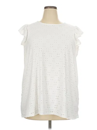 Pre-owned Torrid Sleeveless Blouse In White