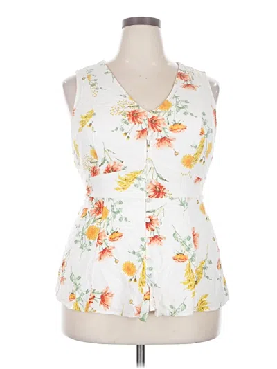 Pre-owned Torrid Sleeveless Blouse In White
