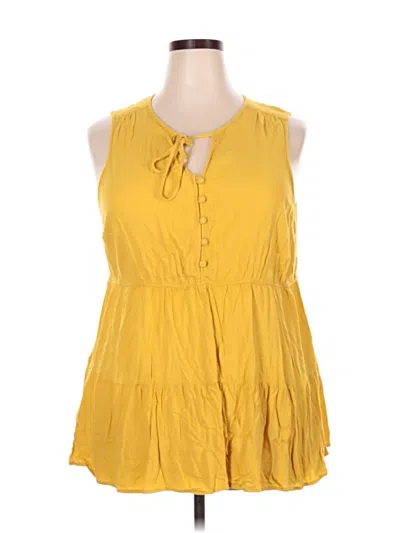 Pre-owned Torrid Sleeveless Blouse In Yellow