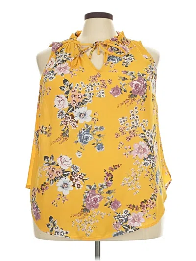 Pre-owned Torrid Sleeveless Blouse In Yellow