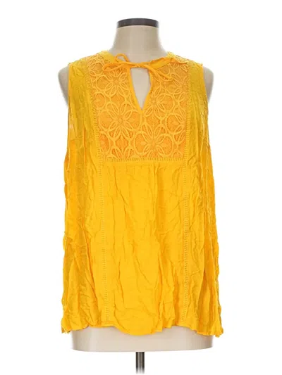 Pre-owned Torrid Sleeveless Blouse In Yellow