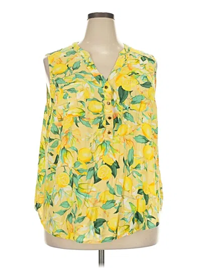 Pre-owned Torrid Sleeveless Blouse In Yellow