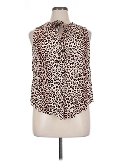 Pre-owned Torrid Sleeveless Button Down Shirt In Brown