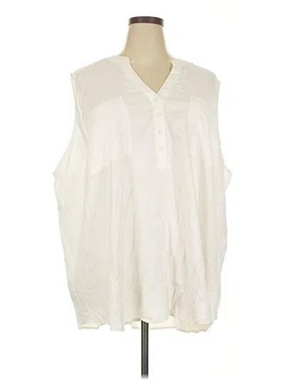 Pre-owned Torrid Sleeveless Button Down Shirt In Ivory
