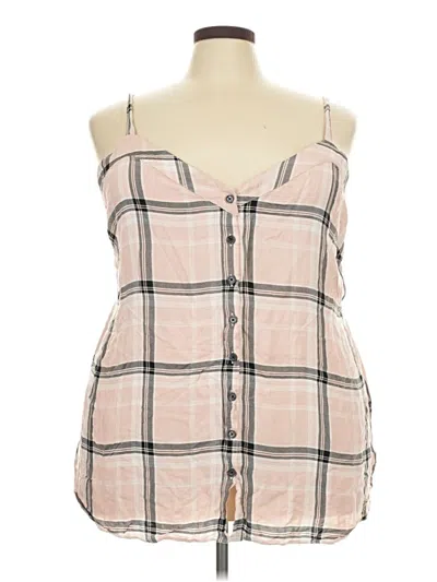 Pre-owned Torrid Sleeveless Button Down Shirt In Pink