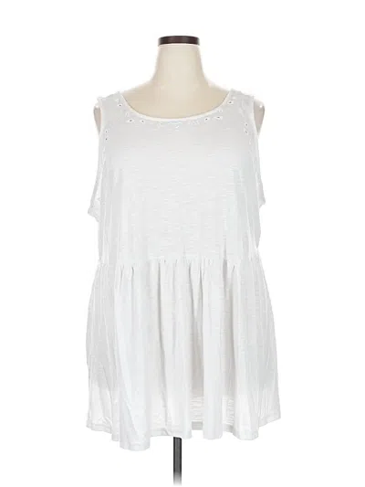 Pre-owned Torrid Sleeveless T-shirt In White