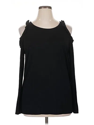 Pre-owned Torrid Sleeveless Top Black Cold Shoulder Neckline Tops