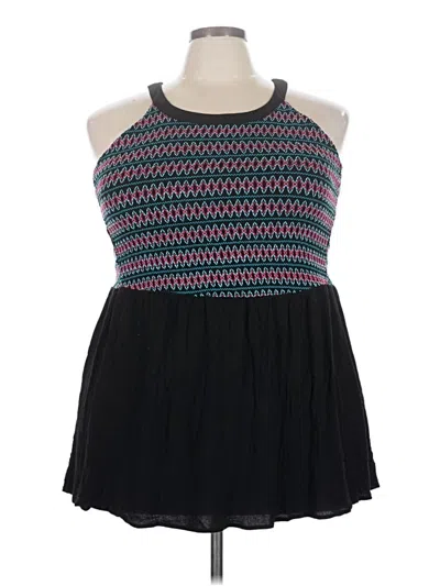 Pre-owned Torrid Sleeveless Top Black Halter Neckline Tops