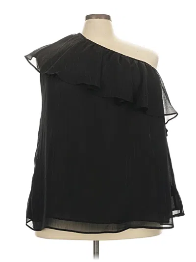 Pre-owned Torrid Sleeveless Top Black One Shoulder Neckline Tops
