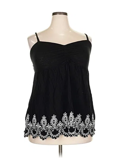 Pre-owned Torrid Sleeveless Top Black Scoop Neck Tops