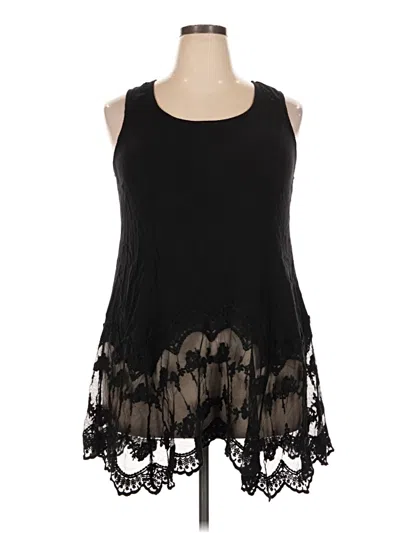 Pre-owned Torrid Sleeveless Top Black Scoop Neck Tops