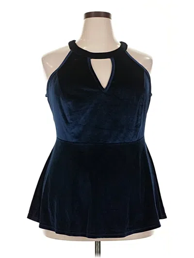 Pre-owned Torrid Sleeveless Top Blue Halter Neckline Tops