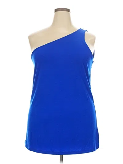 Pre-owned Torrid Sleeveless Top Blue One Shoulder Neckline Tops