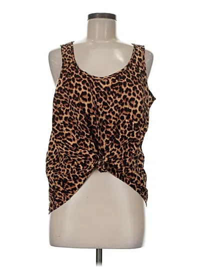 Pre-owned Torrid Sleeveless Top Brown Plunge Neckline Tops