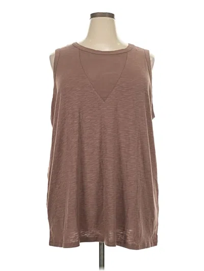 Torrid Sleeveless Top Brown Scoop Neck Tops