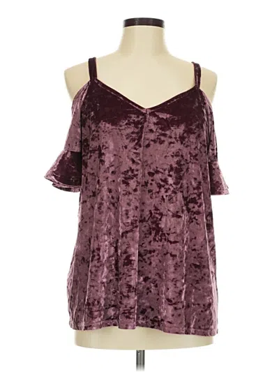 Pre-owned Torrid Sleeveless Top Burgundy Cold Shoulder Neckline Tops