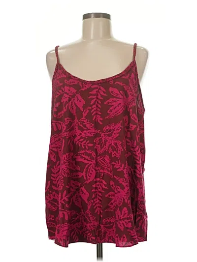 Pre-owned Torrid Sleeveless Top Burgundy Halter Neckline Tops