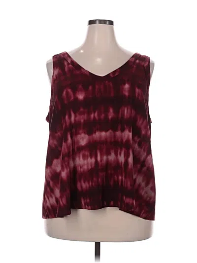 Pre-owned Torrid Sleeveless Top Burgundy V Neck Tops