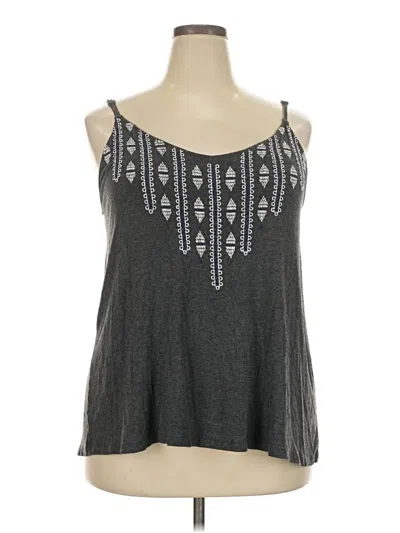 Pre-owned Torrid Sleeveless Top Gray Halter Neckline Tops