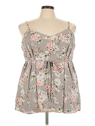 Pre-owned Torrid Sleeveless Top Gray Sweetheart Neckline Tops